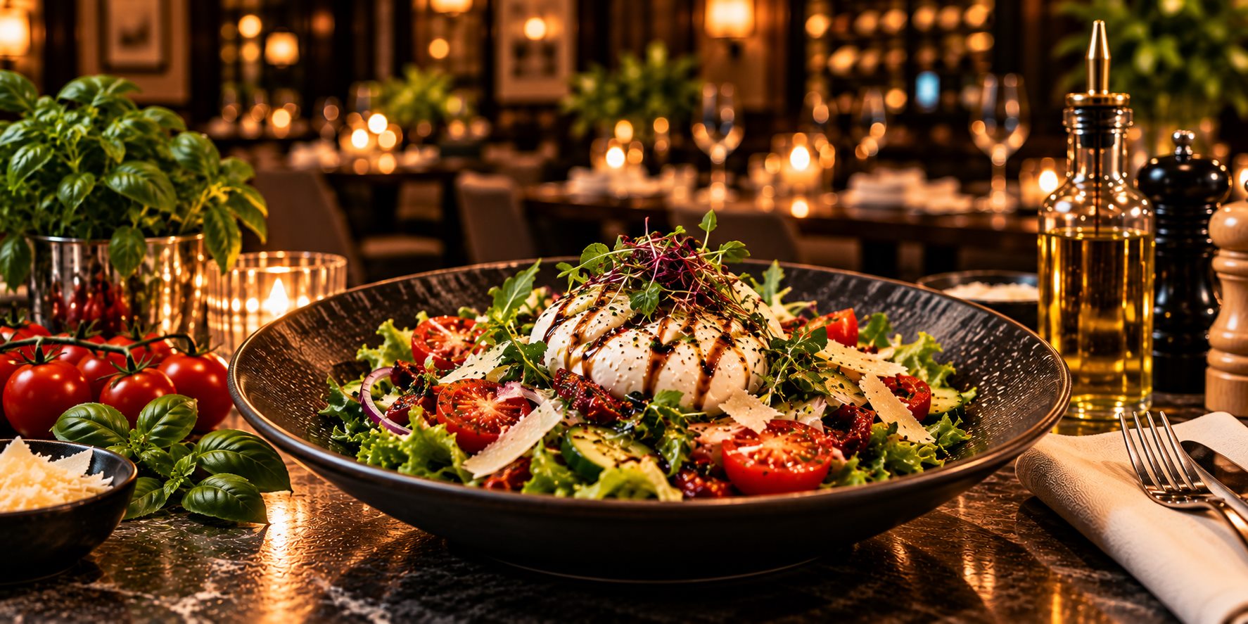 Ensalada de tomates asados